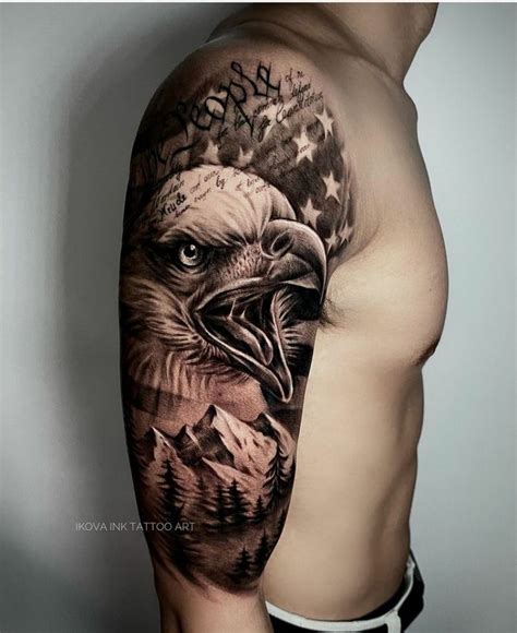 33 Remarkable Eagle Tattoo Ideas The XO Factor American Flag Sleeve