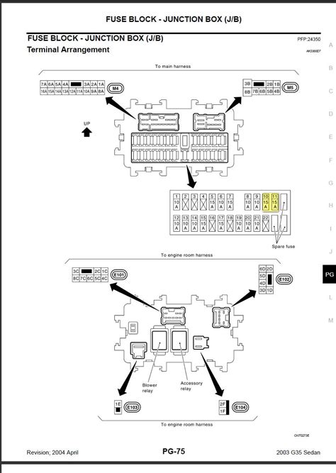 2004 Infiniti G35 Radio Fuses Diagram