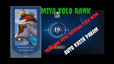 SOLO RANK MIYA SAMPAI GLORY Tonton Sampai Selsai YouTube