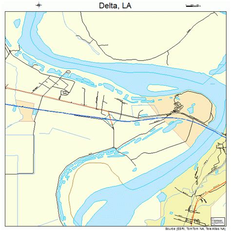 Delta Louisiana Street Map 2220330