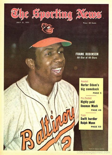 Frank Robinson 1971 Famous Baseball Players Frank Robinson