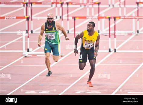 Ruan DeVries South Africa Andrew Riley Jamaica 110 Metres Hurdles