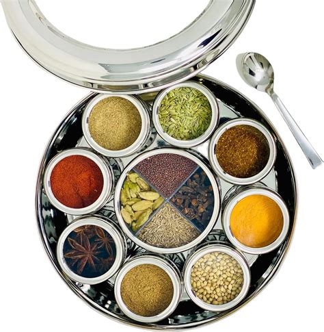 Stainless Steel Masala Dabba with Individual Containers - Authentic ...