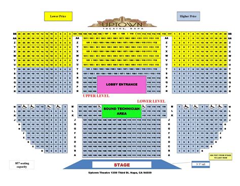 Seating Chart Uptown Theatre Uptown Theatre Napa