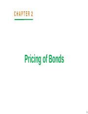 CH 2 Pricing Of Bonds Pptx CHAPTER 2 Pricing Of Bonds 1 Fixed Income