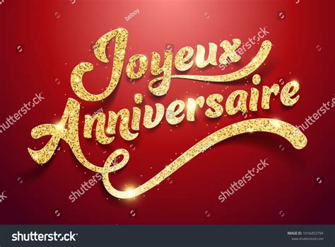 Joyeux Anniversaire En Français Joyeux Image Vectorielle De Stock Libre De Droits