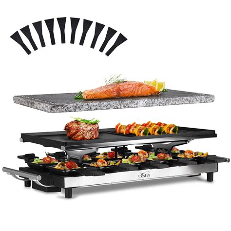 Buy Artestia Raclette Table Grill,1500W Raclette Grill,10 Paddles Korean Bbq Grill,Cheese ...