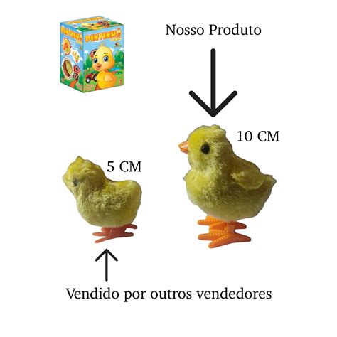 Pintinho Amarelinho Brinquedo De Corda Pula Pula De Pel Cia Shopee Brasil