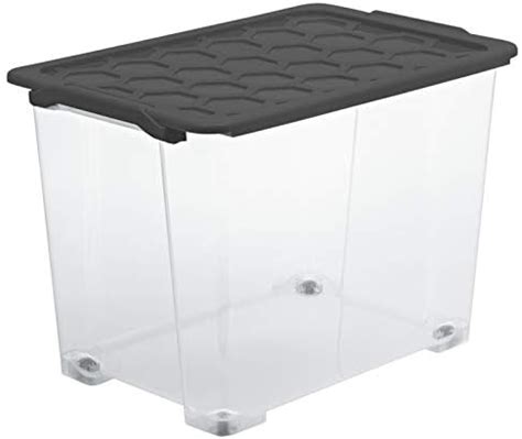 Rotho Compact Aufbewahrungsbox 70l Mit Deckel Und Rollen Kunststoff