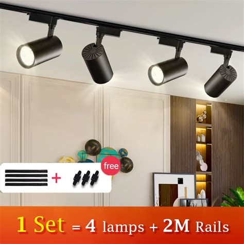 Canmeijia Led Track Light Set Cob Spotlight Set W Ceiling