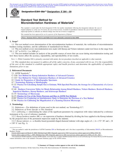 Astm E Standard Test Method For Microindentation Hardness Of