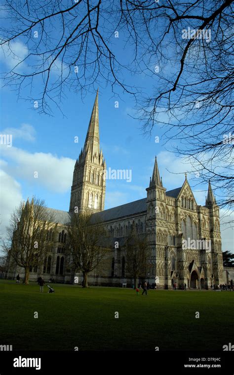 View Of Salisbury Cathedral Wiltshire England Uk Stock Photo Alamy