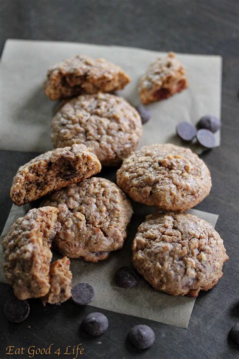 Gluten Free Oatmeal Almond Butter And Chocolate Chip Cookies