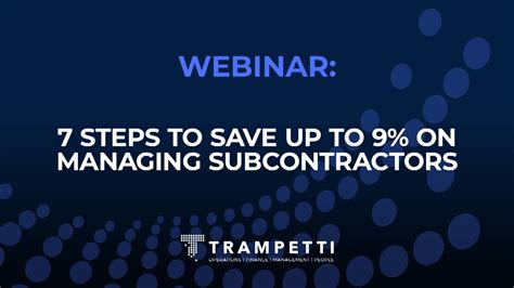 7 Steps To Save Up To 9 On Managing Subcontractors On Vimeo