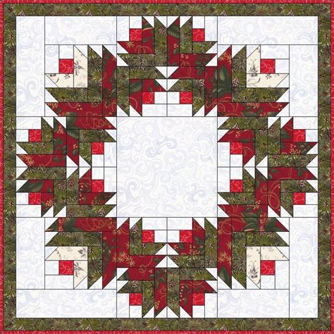 Digital Pdfchristmas Rose Wreath Quilt Block Patternmodern Etsy Uk