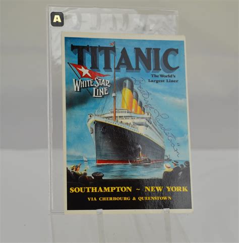Titanic Survivor Beatrice Sandstrom Autograph on Commemorative Titanic