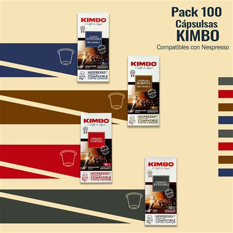 Pack 100 Capsulas de café Kimbo compatibles con Nespresso RICOFFEE CHILE