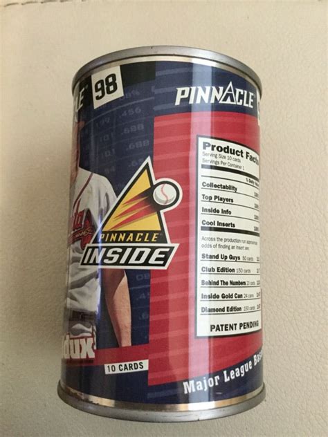 Pinnacle Greg Maddux Atlanta Braves Baseball Cards In A Can Ebay