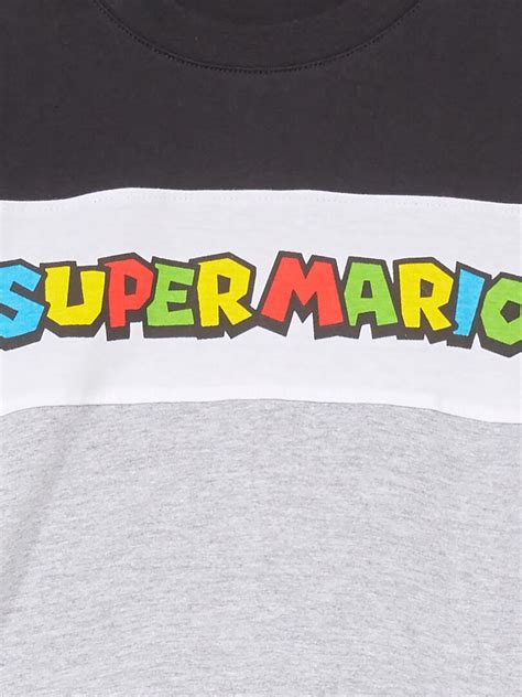 Pijama Super Mario Piezas Negro Gris Kiabi