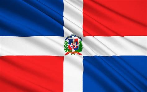 Flag of Dominican Republic, Santo Domingo Clipart Image