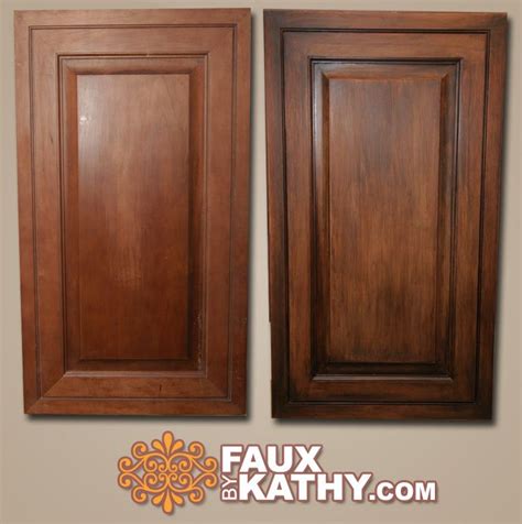 Before And After Pictures Of A Cabinet Door Using Stain It™ Stained