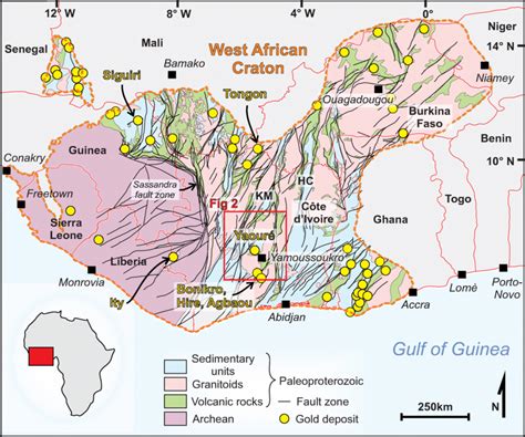 West African Craton Geological Map Modified From Miller Et Al And