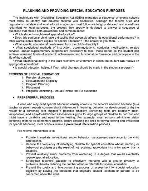 Lesson Sped Process Foundation Of Special And Inclusive Education