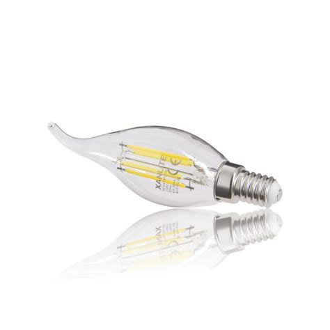 Ampoule à filament LED flamme coup de vent culot E14 4W cons 40W eq