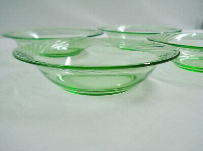 Pyrex Festiva Spring Green Soup Bowls Used Bowl Set Glass