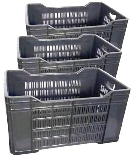 Rectangular Gray Plastic Vegetable Crate Capacity 10kg At Rs 85 In Falna