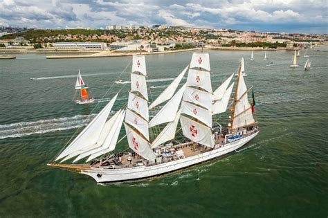 Premium Photo Tall Ships Sailing In Tagus River Lisbon Portugal