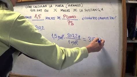 FÍSICA QUÍMICA 3º E S O Cómo calcular la masa gramos que hay en X