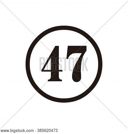 Number 47 Icon Vector Vector & Photo (Free Trial) | Bigstock