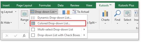 Excel Drop Down List With Color