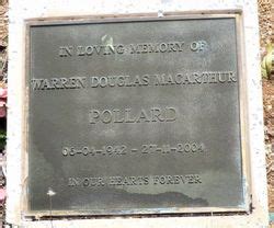 Warren Douglas MacArthur Pollard 1942 2004 Find A Grave Memorial