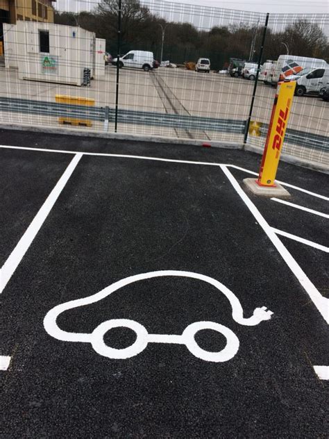 Electric Car Charging Bay Markings Guideline Surface Marking