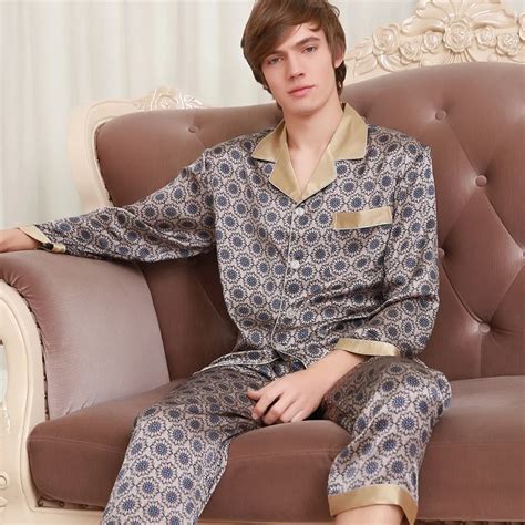 Buy Mens Genuine Silk Pajamas 2019 New Fashion