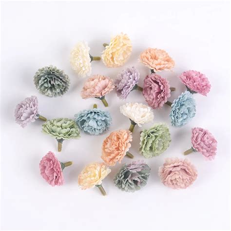 10pcs Artificial Carnation Flower Heads Home Decor Wedding Scrapbook