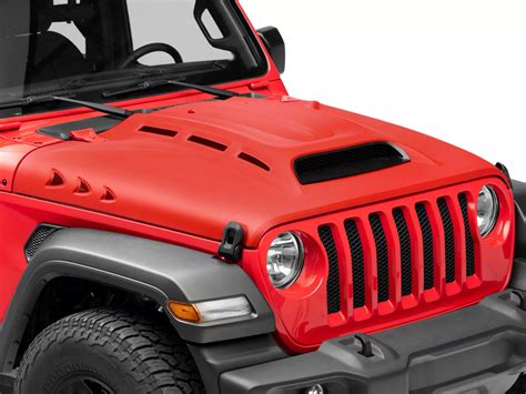 Jeep Wrangler Piranha Series Hood With Functional Air Vents Unpainted