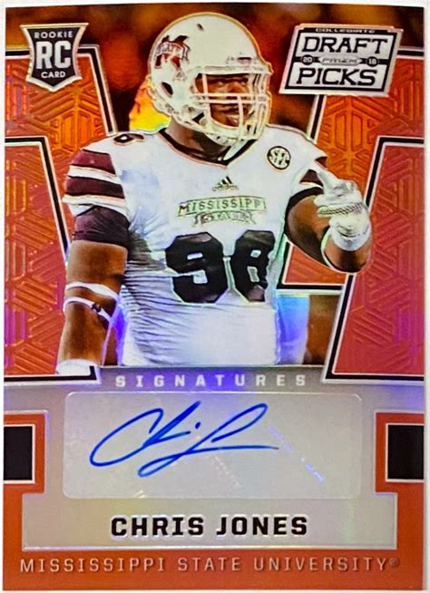 Chris Jones Autographed 2016 Panini Collegiate Draft Picks Football