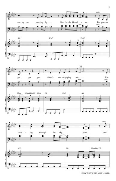 Don T Stop Me Now Arr Mark Brymer By Freddie Mercury 4 Part Digital Sheet Music Sheet