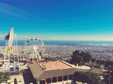 Tibidabo Most Beautiful Cities Barcelona Spain Gaudi Paris Skyline