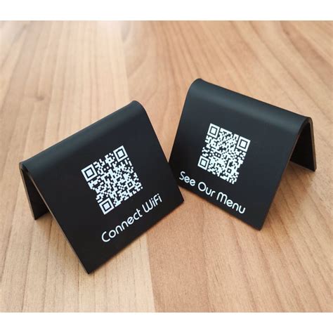 Acrylic Qr Menu Stands Touchless Menu Qr Stand Easy Wipe Connect