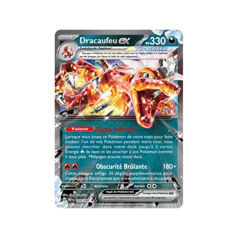 Dracaufeu ex Pv 330 125 197 Carte Double Rare Écarlate et Violet