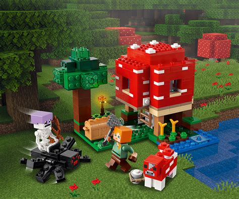 Игрален комплект конструктор ЛЕГО Minecraft™ 21179 - Къщата на гъбите ...