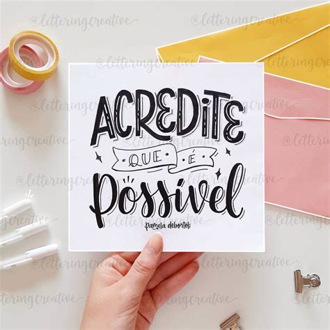 Acredite que é possível Lettering Hand lettering Lettering tutorial