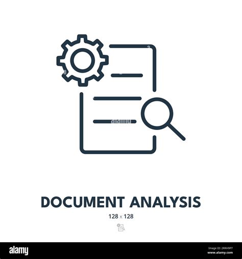 Document Analysis Icon File Report Information Editable Stroke Simple Vector Icon Stock