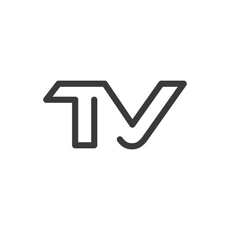 Vector de logotipo de televisão Vetor Premium