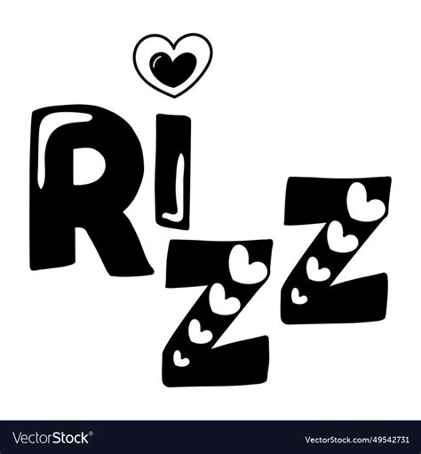 Rizz text Royalty Free Vector Image - VectorStock