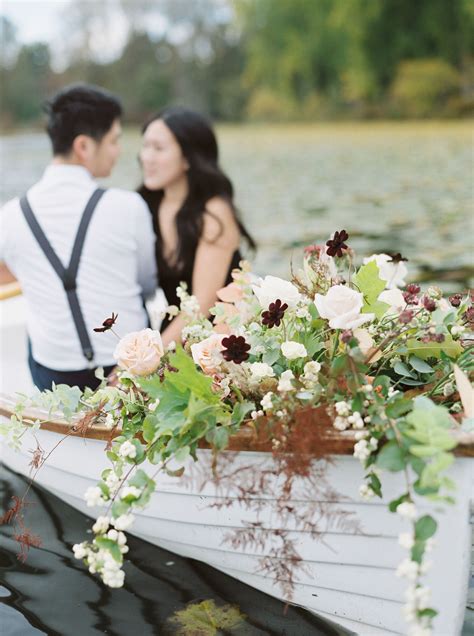 A Romantic Rowboat Engagement Session